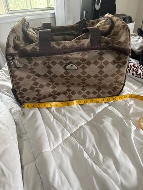 american flyer Brown Patterned Travel Duffel Bag